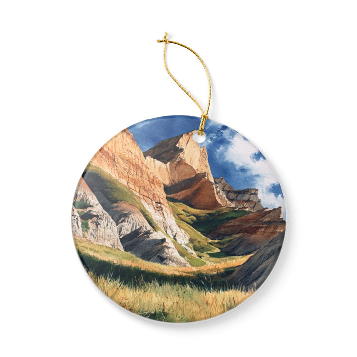 Badlands South Dakota USA Ornament: Unique Badlands Souvenir, Badlands South Dakota Xmas Decor, and Authentic Badlands Gift