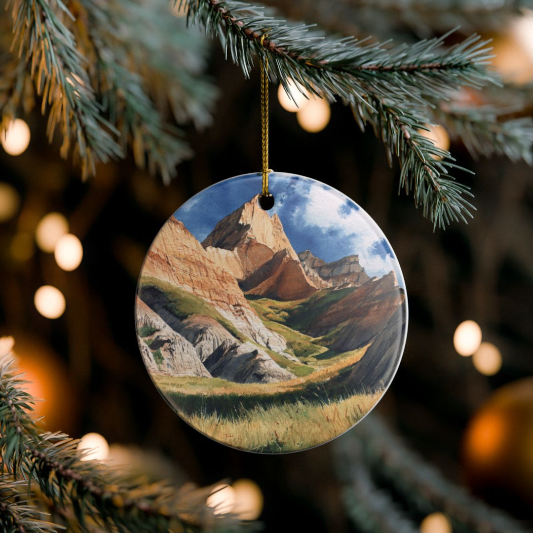 Badlands South Dakota USA Ornament: Unique Badlands Souvenir, Badlands South Dakota Xmas Decor, and Authentic Badlands Gift