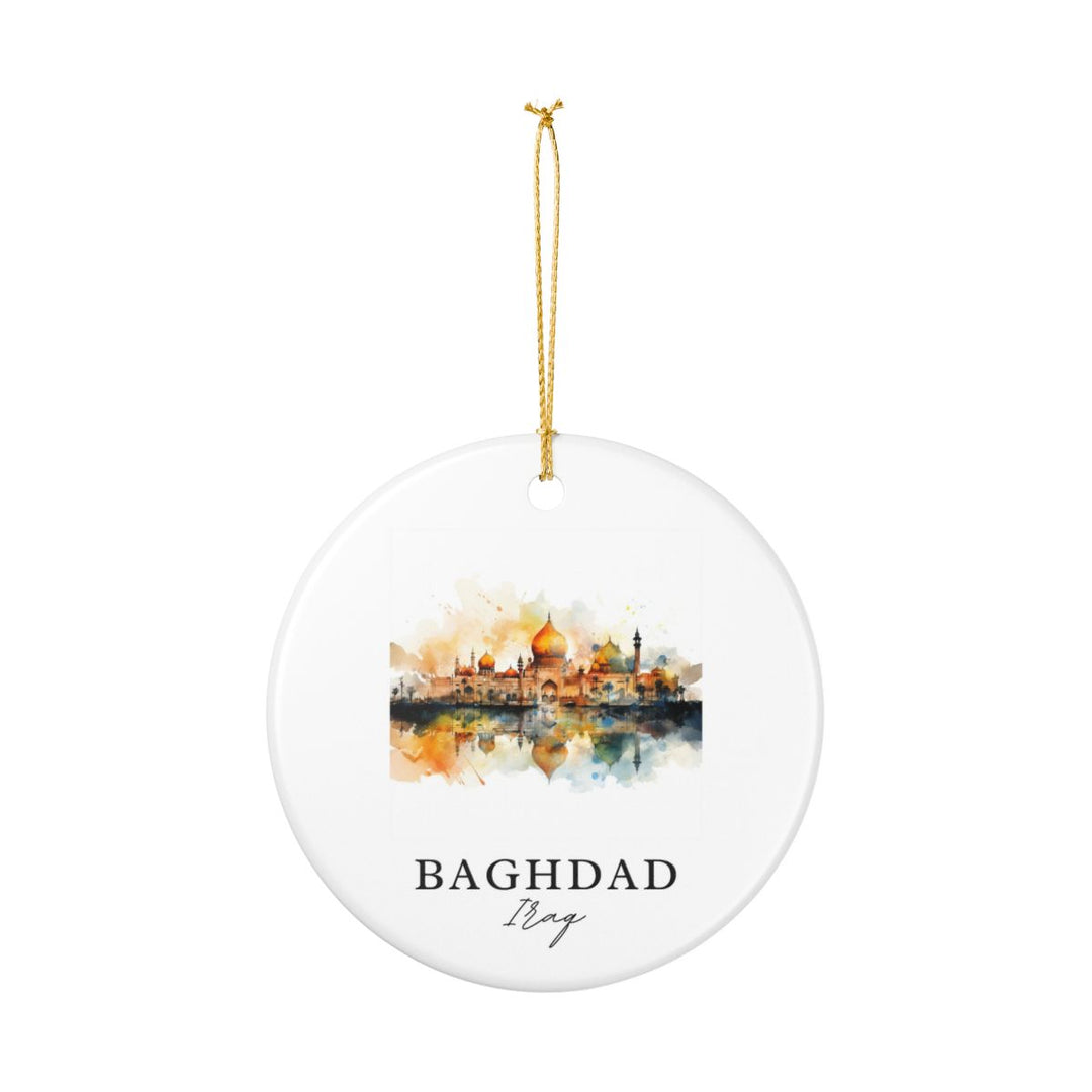 Baghdad Iraq Ornament: Unique Baghdad Iraq Souvenir, Baghdad Iraq Xmas Decor, and Authentic Baghdad Iraq Gift