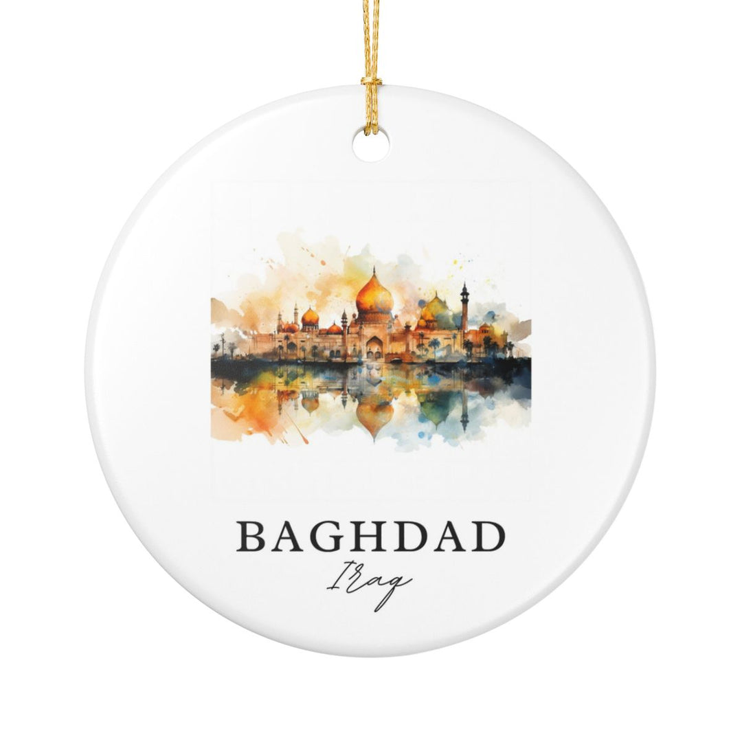 Baghdad Iraq Ornament: Unique Baghdad Iraq Souvenir, Baghdad Iraq Xmas Decor, and Authentic Baghdad Iraq Gift