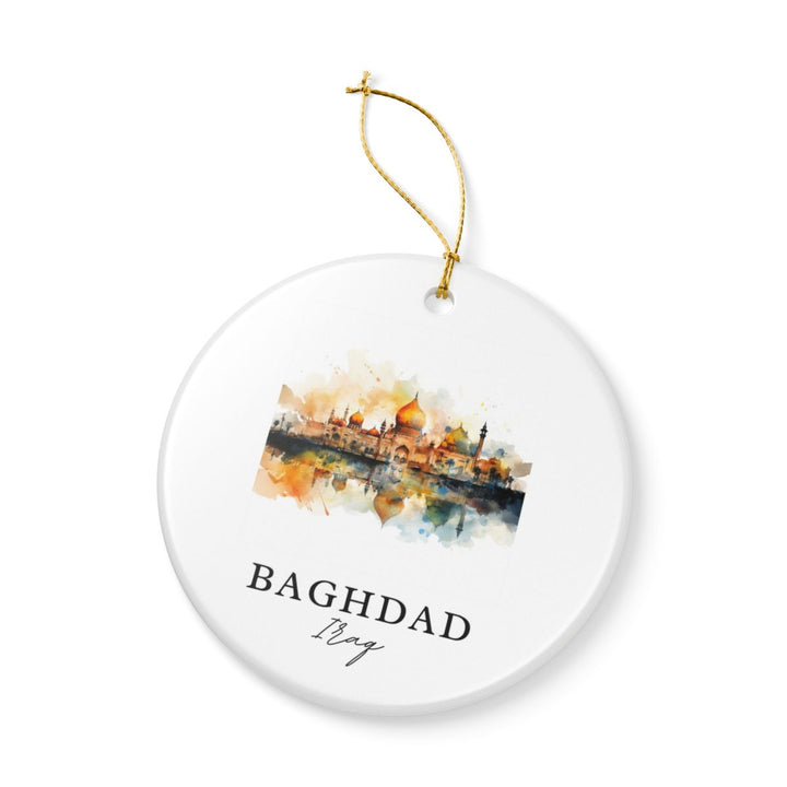 Baghdad Iraq Ornament: Unique Baghdad Iraq Souvenir, Baghdad Iraq Xmas Decor, and Authentic Baghdad Iraq Gift