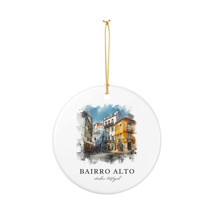 Bairro Alto Lisbon Portugal Ornament: Unique Bairro Alto Lisbon Souvenir, Bairro Alto Lisbon Portugal Xmas Decor, and Authentic Bairro Alto Lisbon Gift