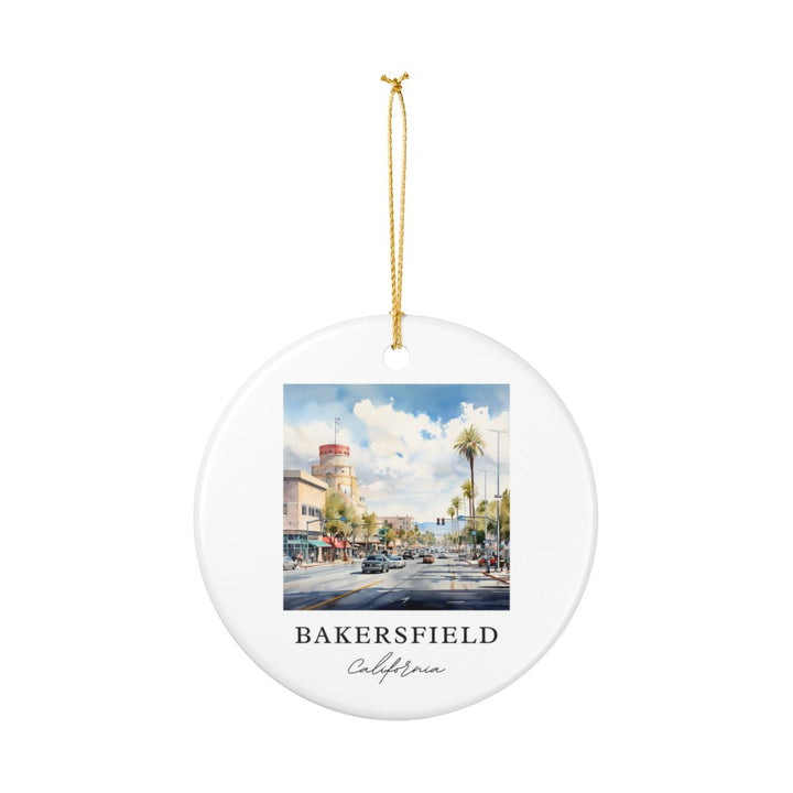 Bakersfield California Ornament: Unique Bakersfield Souvenir, Bakersfield California Xmas Decor, and Authentic Bakersfield Gift