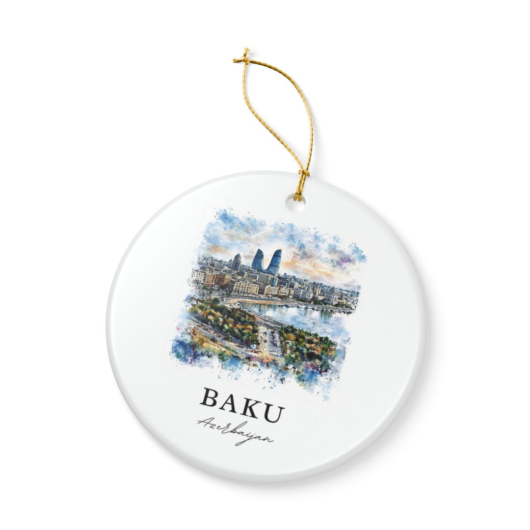 Baku Azerbaijan Ornament: Unique Baku Souvenir, Baku Azerbaijan Xmas Decor, and Authentic Baku Gift
