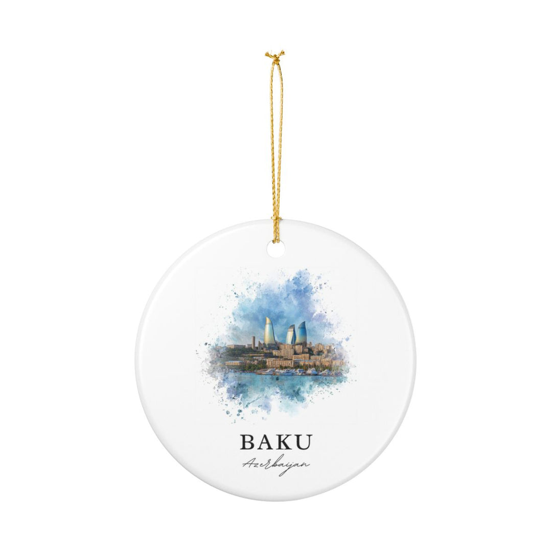 Baku Azerbaijan Ornament: Unique Baku Souvenir, Baku Azerbaijan Xmas Decor, and Authentic Baku Gift
