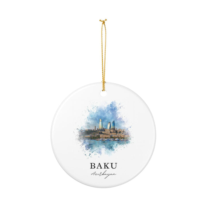 Baku Azerbaijan Ornament: Unique Baku Souvenir, Baku Azerbaijan Xmas Decor, and Authentic Baku Gift