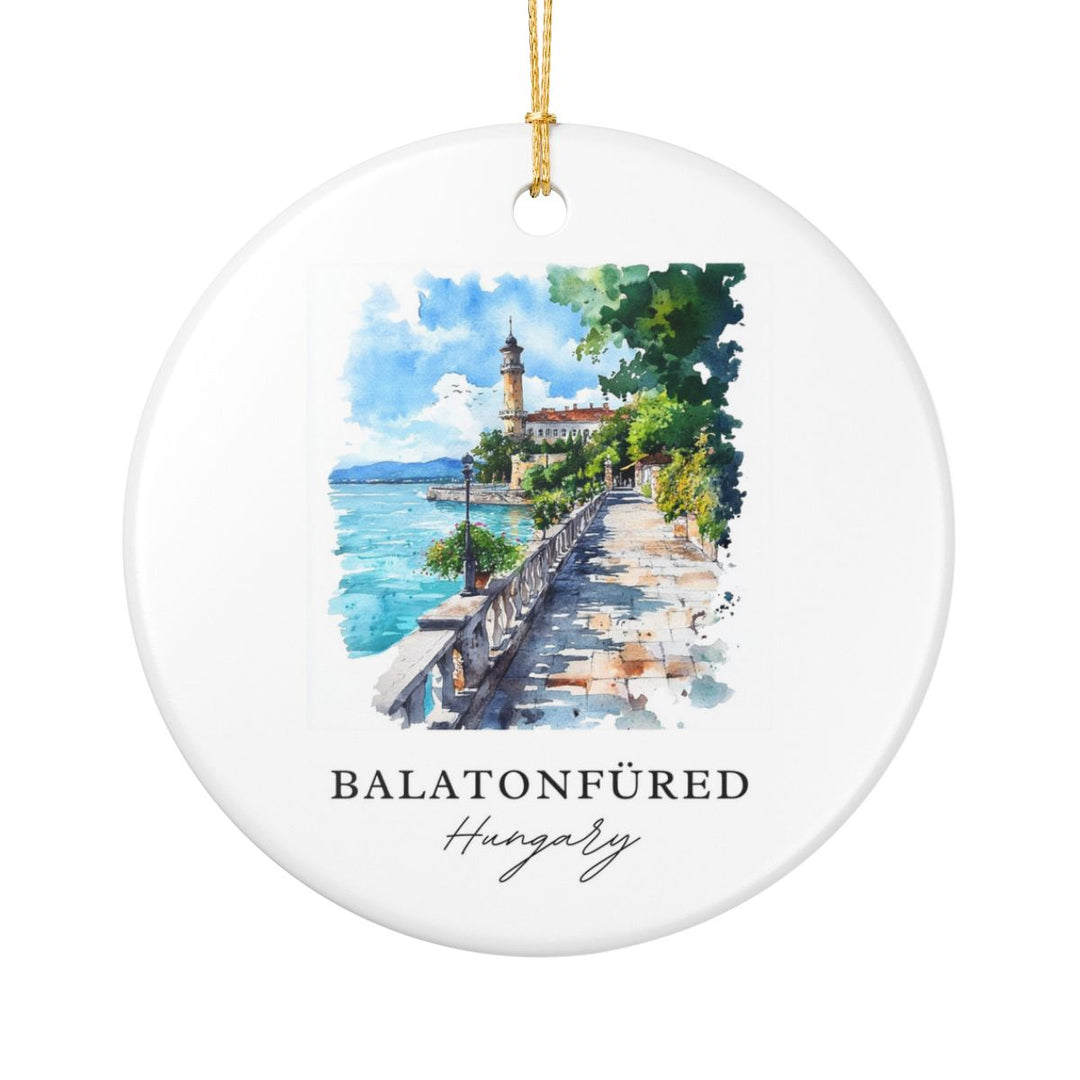 Balatonfured Ornament: Unique Balatonfured Souvenir, Balatonfured Xmas Decor, and Authentic Balatonfured Gift