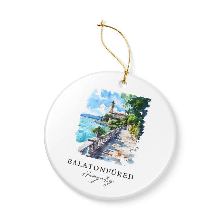 Balatonfured Ornament: Unique Balatonfured Souvenir, Balatonfured Xmas Decor, and Authentic Balatonfured Gift