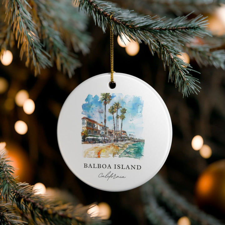 Balboa Island Ornament: Unique Balboa Island Souvenir, Balboa Island Xmas Decor, and Authentic Balboa Island Gift
