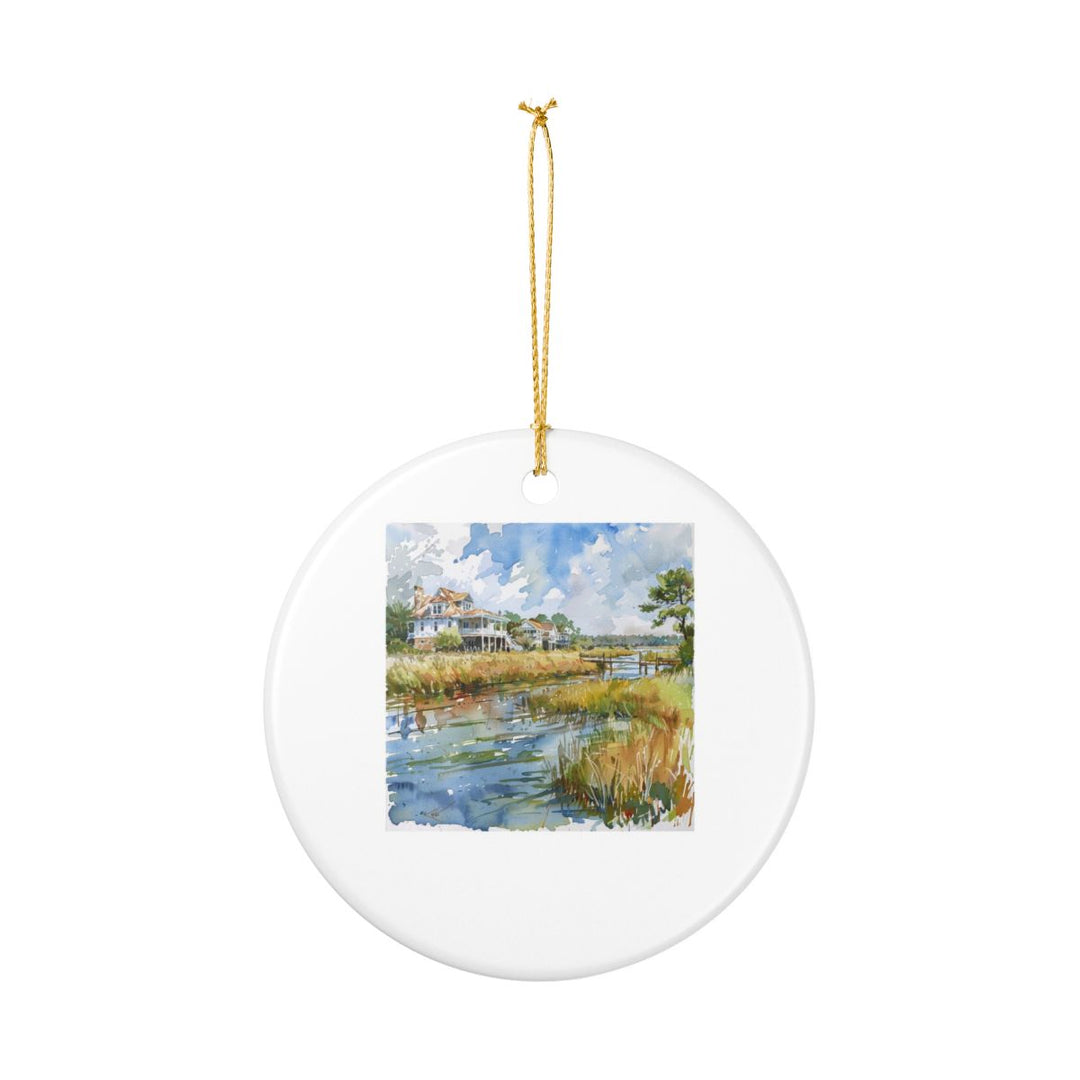 Bald Head Island North Carolina Ornament: Unique Bald Head Island Souvenir, Bald Head Island North Carolina Xmas Decor, and Authentic Bald Head Island Gift