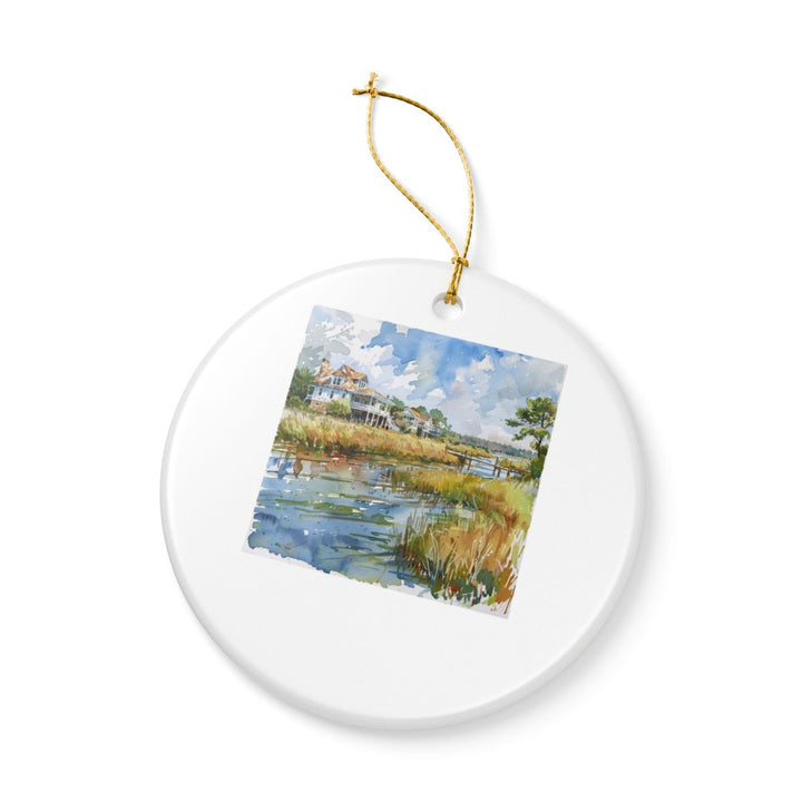 Bald Head Island North Carolina Ornament: Unique Bald Head Island Souvenir, Bald Head Island North Carolina Xmas Decor, and Authentic Bald Head Island Gift