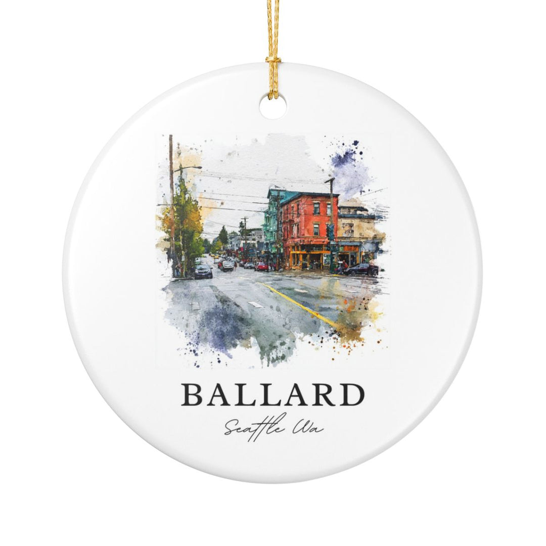 Ballard Seattle WA Ornament: Unique Ballard Seattle Souvenir, Ballard Seattle Washington Xmas Decor, and Authentic Ballard Seattle Gift