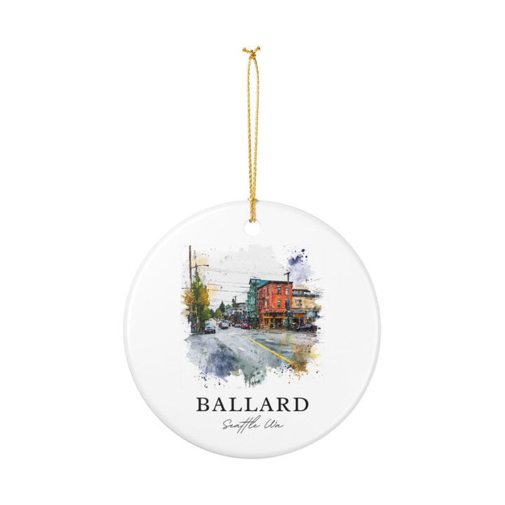 Ballard Seattle WA Ornament: Unique Ballard Seattle Souvenir, Ballard Seattle Washington Xmas Decor, and Authentic Ballard Seattle Gift