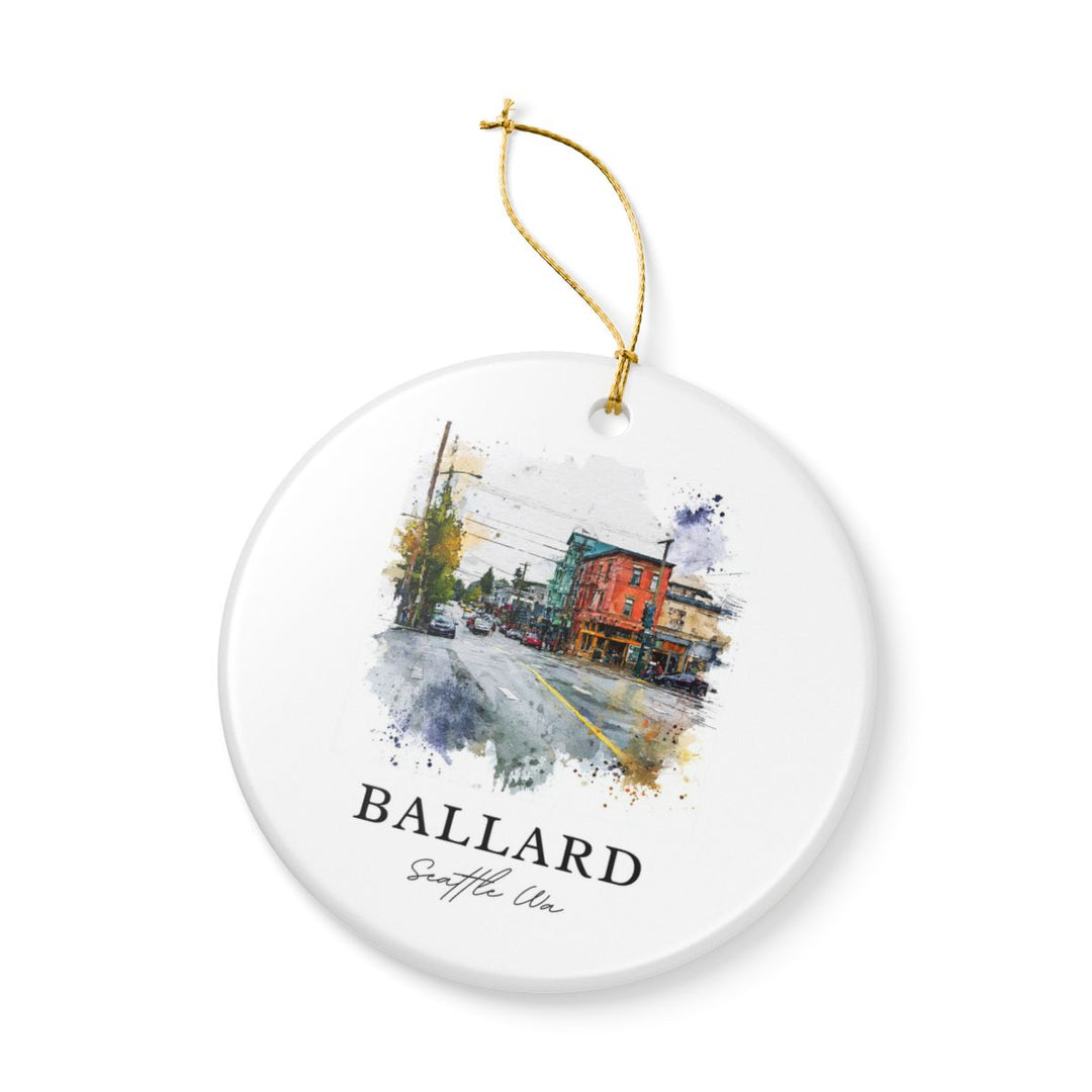 Ballard Seattle WA Ornament: Unique Ballard Seattle Souvenir, Ballard Seattle Washington Xmas Decor, and Authentic Ballard Seattle Gift