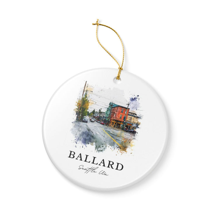 Ballard Seattle WA Ornament: Unique Ballard Seattle Souvenir, Ballard Seattle Washington Xmas Decor, and Authentic Ballard Seattle Gift