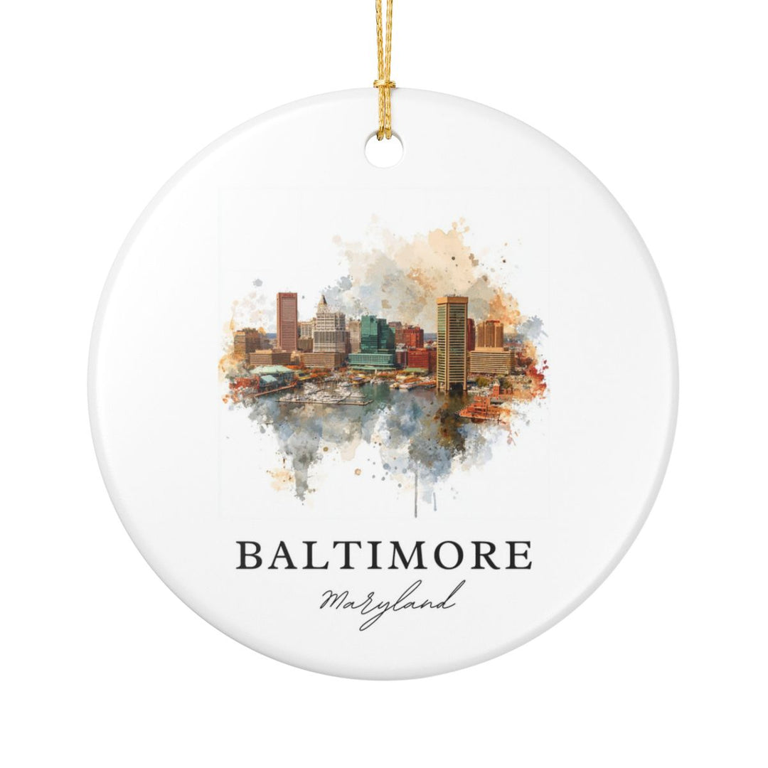 Baltimore Maryland Ornament: Unique Baltimore Souvenir, Baltimore Maryland Xmas Decor, and Authentic Baltimore Gift