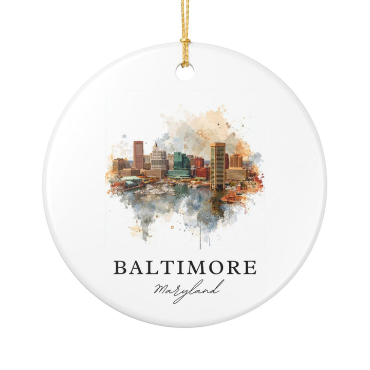 Baltimore Maryland Ornament: Unique Baltimore Souvenir, Baltimore Maryland Xmas Decor, and Authentic Baltimore Gift