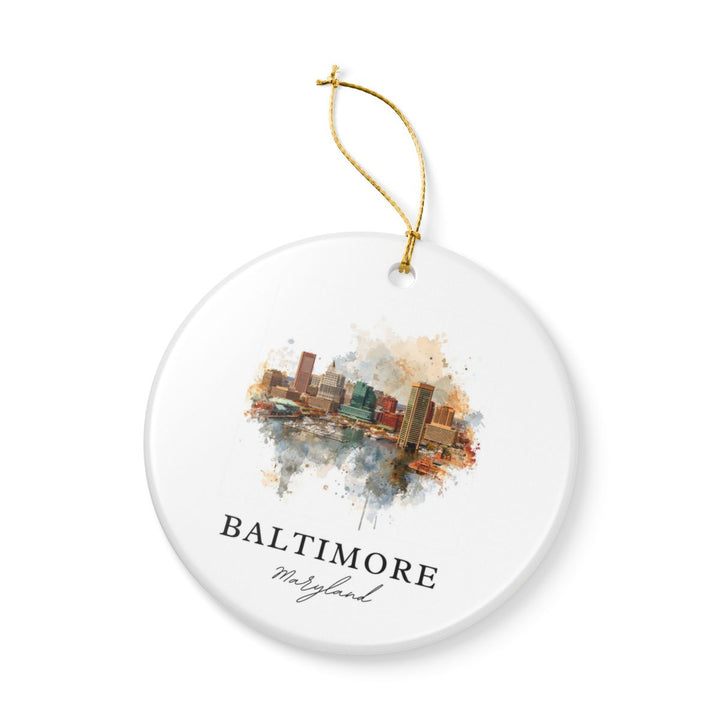 Baltimore Maryland Ornament: Unique Baltimore Souvenir, Baltimore Maryland Xmas Decor, and Authentic Baltimore Gift
