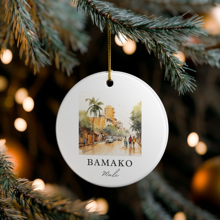 Bamako Mali Ornament: Unique Bamako Mali Souvenir, Bamako Mali Xmas Decor, and Authentic Bamako Mali Gift