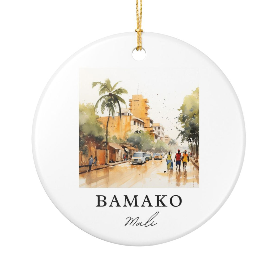 Bamako Mali Ornament: Unique Bamako Mali Souvenir, Bamako Mali Xmas Decor, and Authentic Bamako Mali Gift