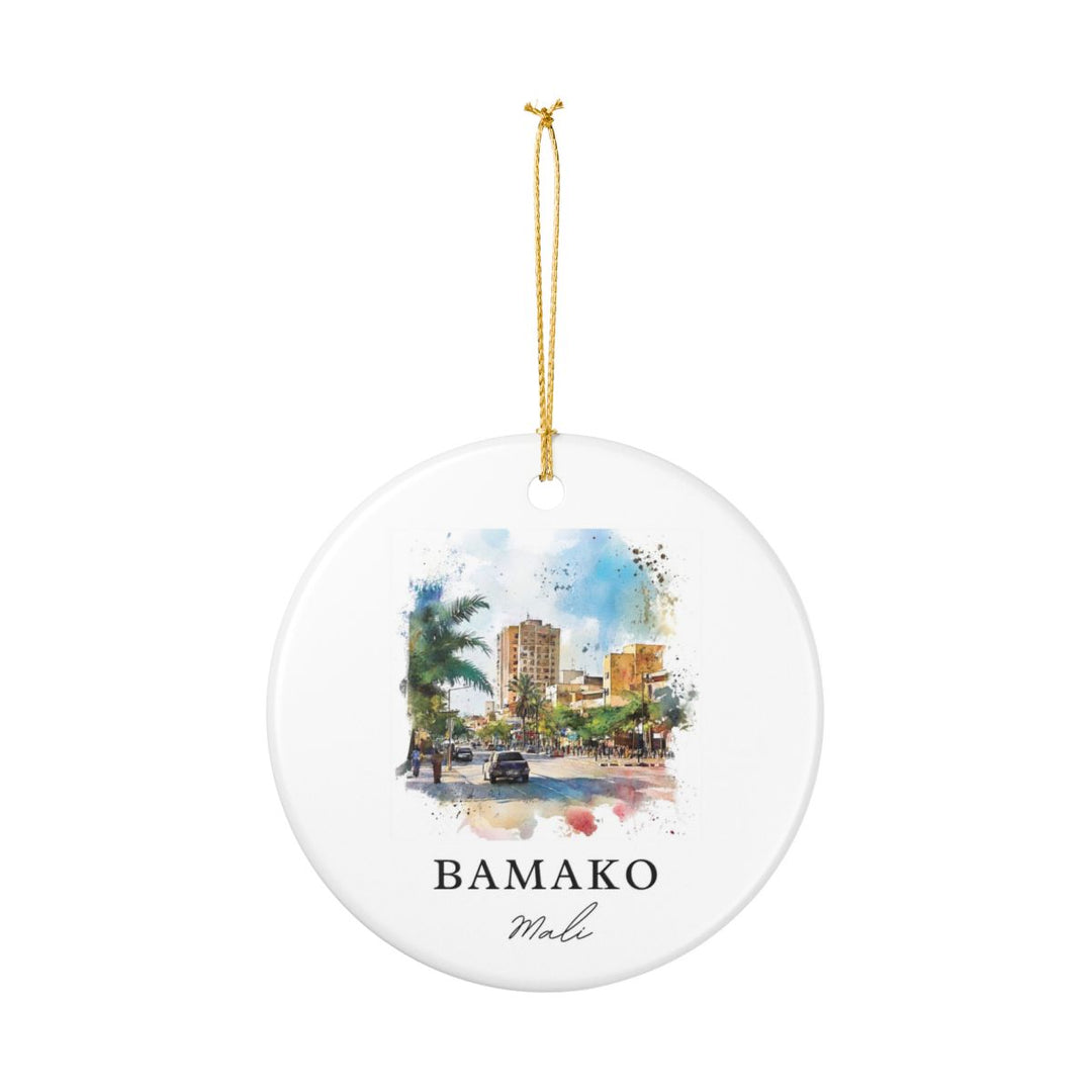 Bamako Mali Ornament: Unique Bamako Mali Souvenir, Bamako Mali Xmas Decor, and Authentic Bamako Mali Gift
