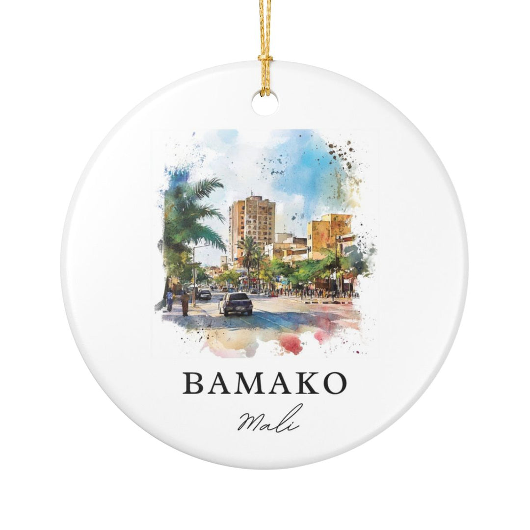 Bamako Mali Ornament: Unique Bamako Mali Souvenir, Bamako Mali Xmas Decor, and Authentic Bamako Mali Gift