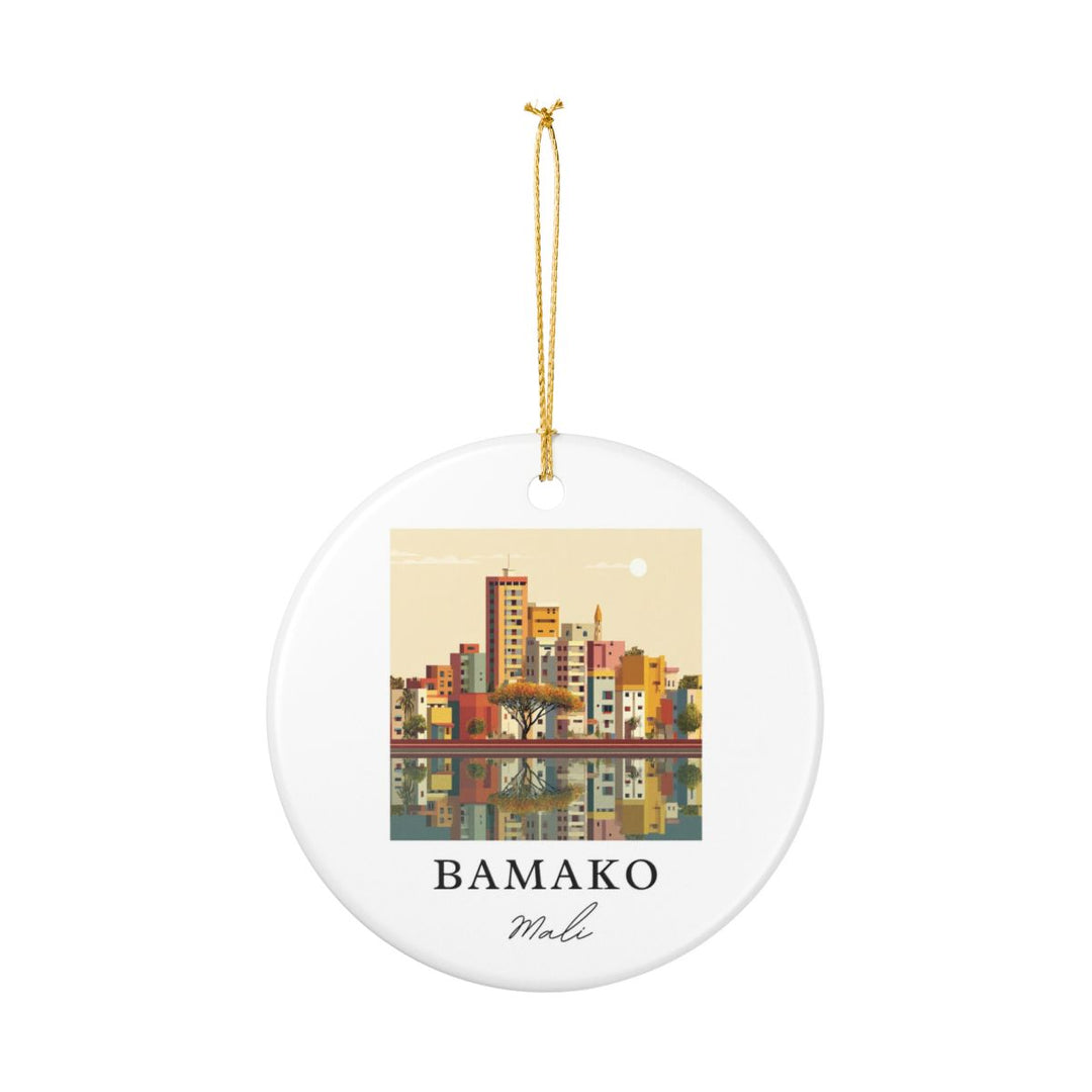 Bamako Mali Ornament: Unique Bamako Mali Souvenir, Bamako Mali Xmas Decor, and Authentic Bamako Mali Gift