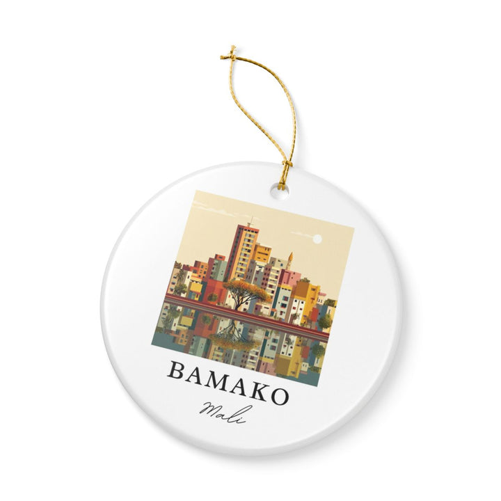 Bamako Mali Ornament: Unique Bamako Mali Souvenir, Bamako Mali Xmas Decor, and Authentic Bamako Mali Gift