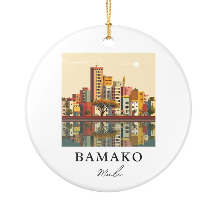 Bamako Mali Ornament: Unique Bamako Mali Souvenir, Bamako Mali Xmas Decor, and Authentic Bamako Mali Gift