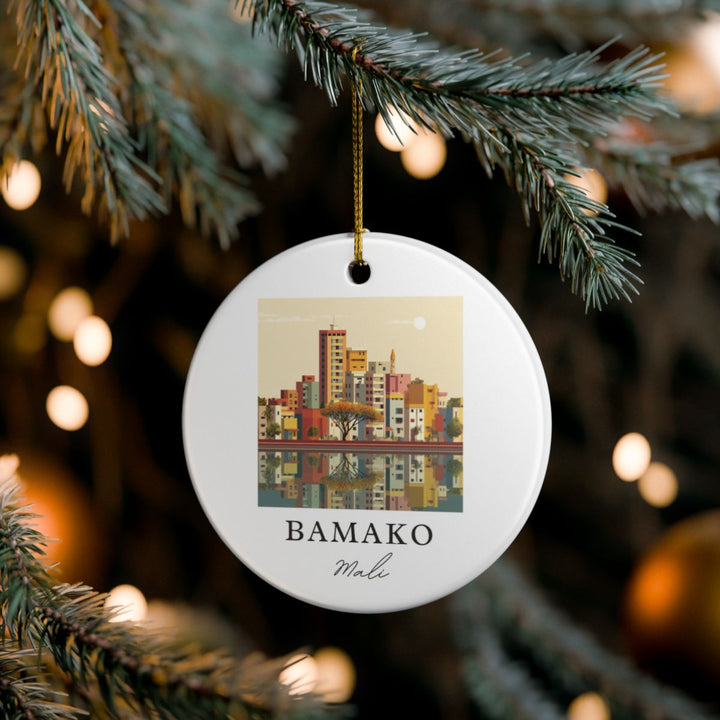 Bamako Mali Ornament: Unique Bamako Mali Souvenir, Bamako Mali Xmas Decor, and Authentic Bamako Mali Gift