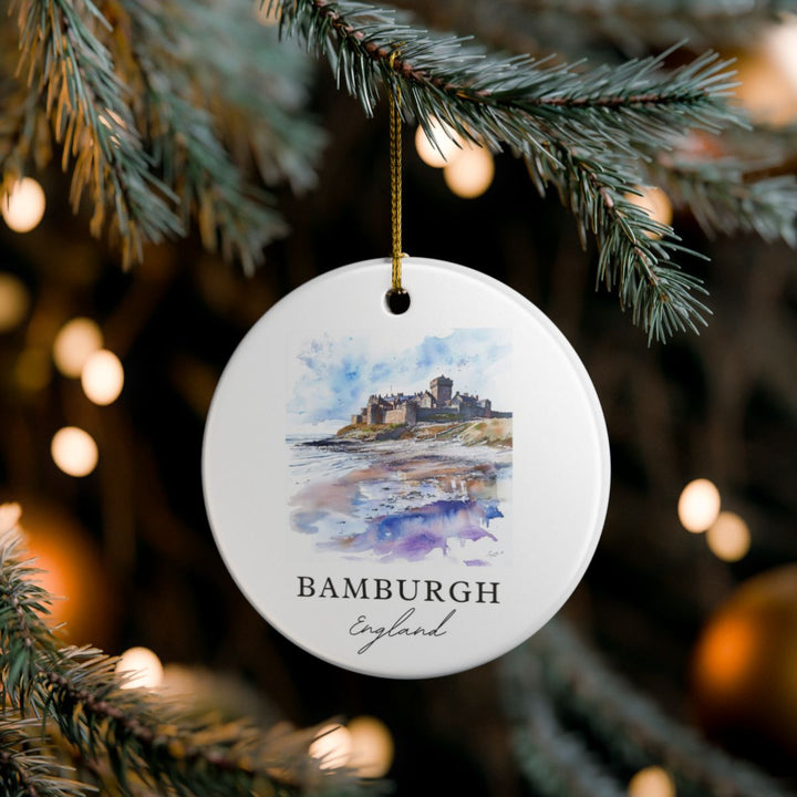 Bamburgh England Ornament: Unique Bamburgh Souvenir, Bamburgh England Xmas Decor, and Authentic Bamburgh Gift
