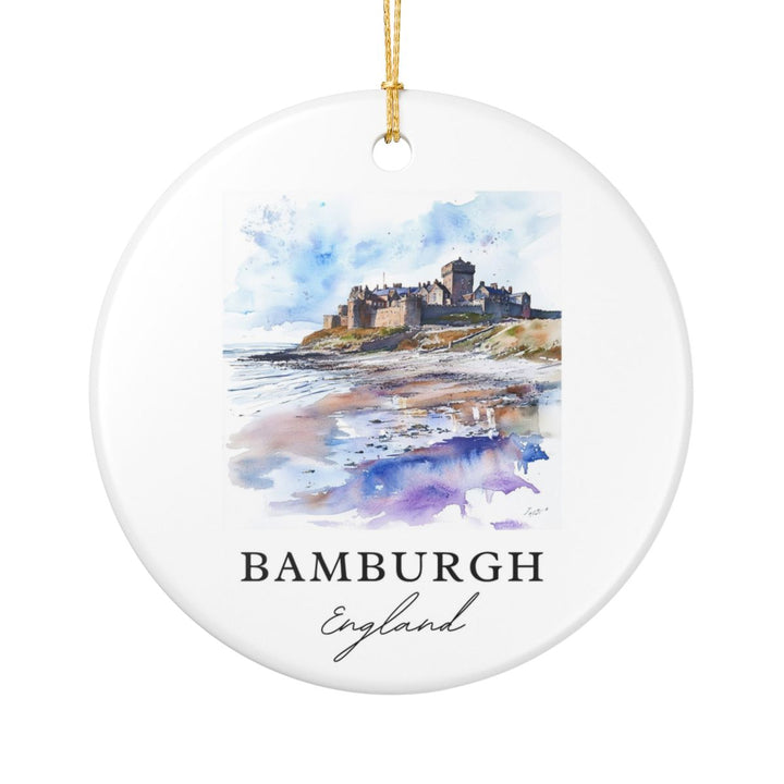 Bamburgh England Ornament: Unique Bamburgh Souvenir, Bamburgh England Xmas Decor, and Authentic Bamburgh Gift