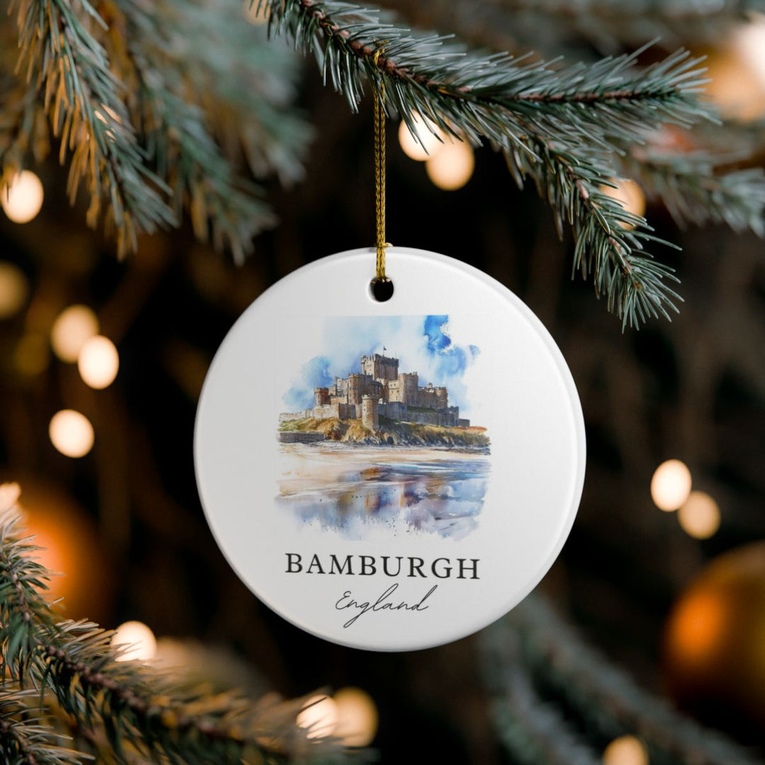 Bamburgh England Ornament: Unique Bamburgh Souvenir, Bamburgh England Xmas Decor, and Authentic Bamburgh Gift