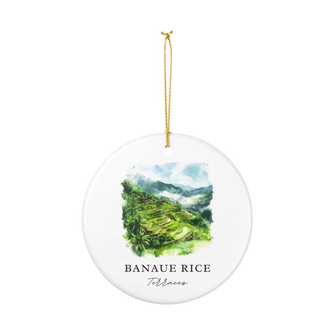 Banaue Rice Terraces Philippines Ornament: Unique Banaue Rice Terraces Souvenir, Banaue Rice Terraces Philippines Xmas Decor, and Authentic Banaue Rice Terraces Gift