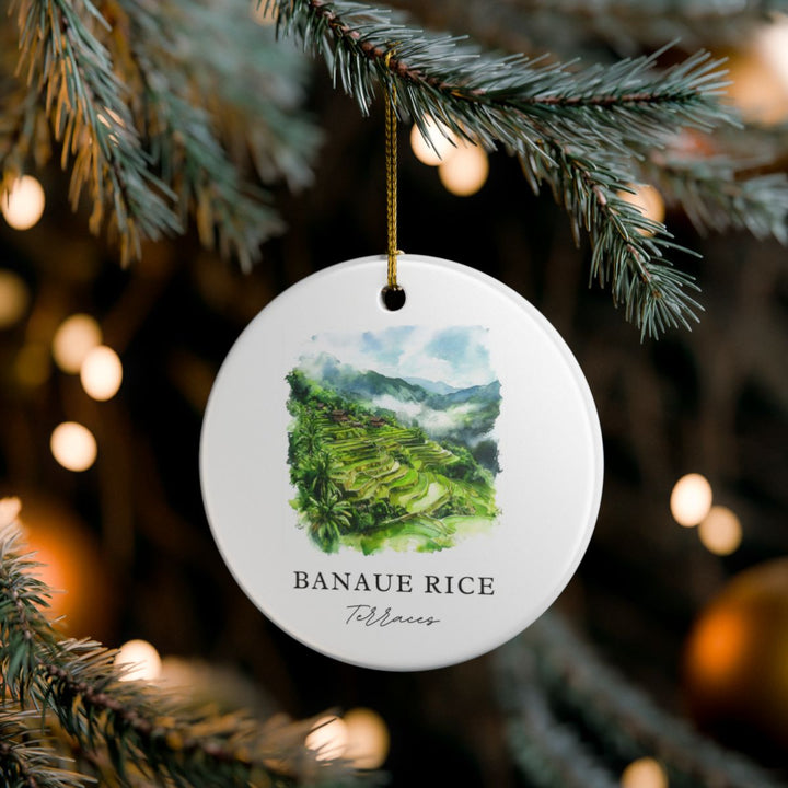 Banaue Rice Terraces Philippines Ornament: Unique Banaue Rice Terraces Souvenir, Banaue Rice Terraces Philippines Xmas Decor, and Authentic Banaue Rice Terraces Gift