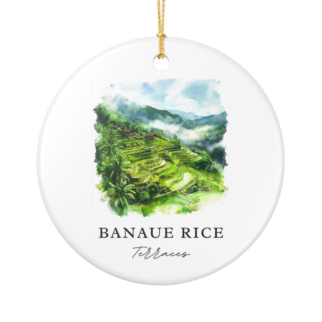Banaue Rice Terraces Philippines Ornament: Unique Banaue Rice Terraces Souvenir, Banaue Rice Terraces Philippines Xmas Decor, and Authentic Banaue Rice Terraces Gift