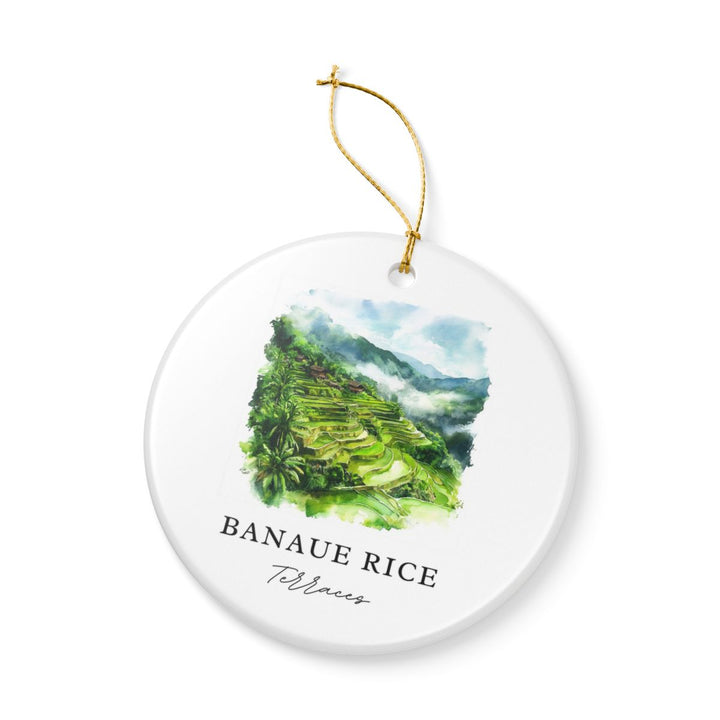 Banaue Rice Terraces Philippines Ornament: Unique Banaue Rice Terraces Souvenir, Banaue Rice Terraces Philippines Xmas Decor, and Authentic Banaue Rice Terraces Gift