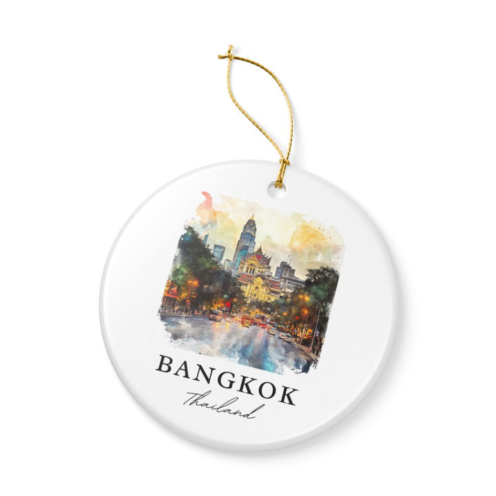 Bangkok Thailand Ornament: Unique Bangkok Souvenir, Bangkok Thailand Xmas Decor, and Authentic Bangkok Gift