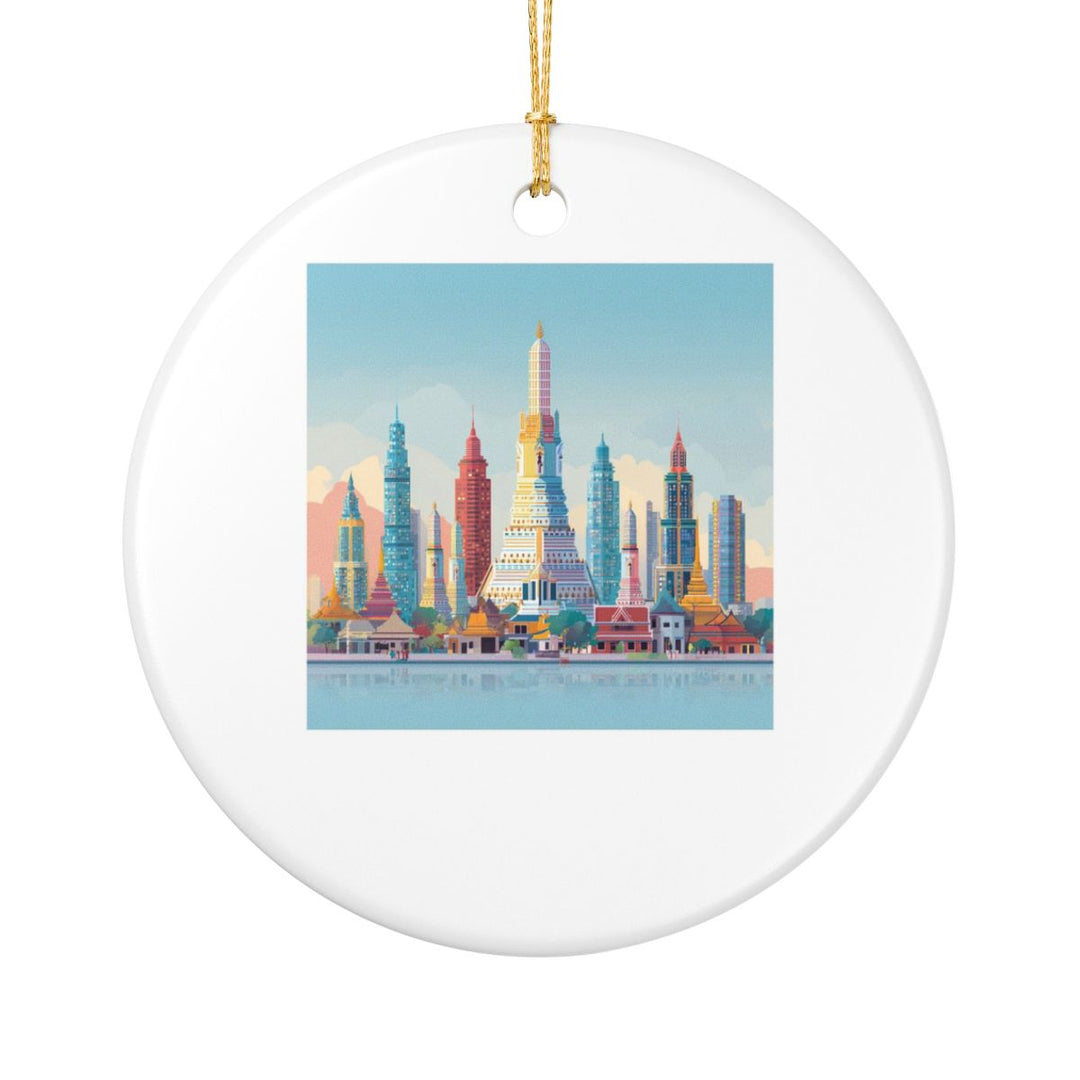 Bangkok Thailand Ornament: Unique Bangkok Souvenir, Bangkok Thailand Xmas Decor, and Authentic Bangkok Gift