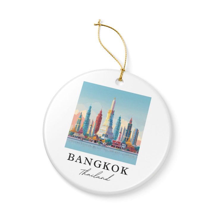 Bangkok Thailand Ornament: Unique Bangkok Souvenir, Bangkok Thailand Xmas Decor, and Authentic Bangkok Gift