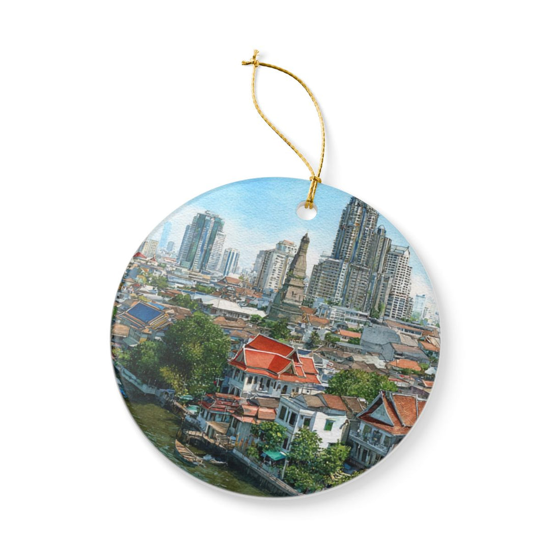 Bangkok Thailand Ornament: Unique Bangkok Souvenir, Bangkok Thailand Xmas Decor, and Authentic Bangkok Gift