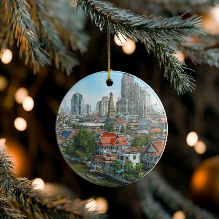 Bangkok Thailand Ornament: Unique Bangkok Souvenir, Bangkok Thailand Xmas Decor, and Authentic Bangkok Gift