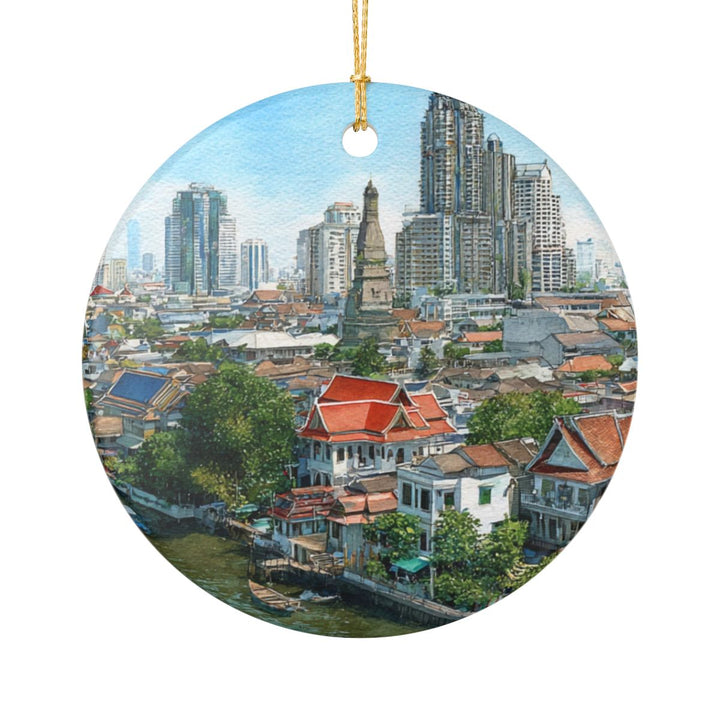 Bangkok Thailand Ornament: Unique Bangkok Souvenir, Bangkok Thailand Xmas Decor, and Authentic Bangkok Gift