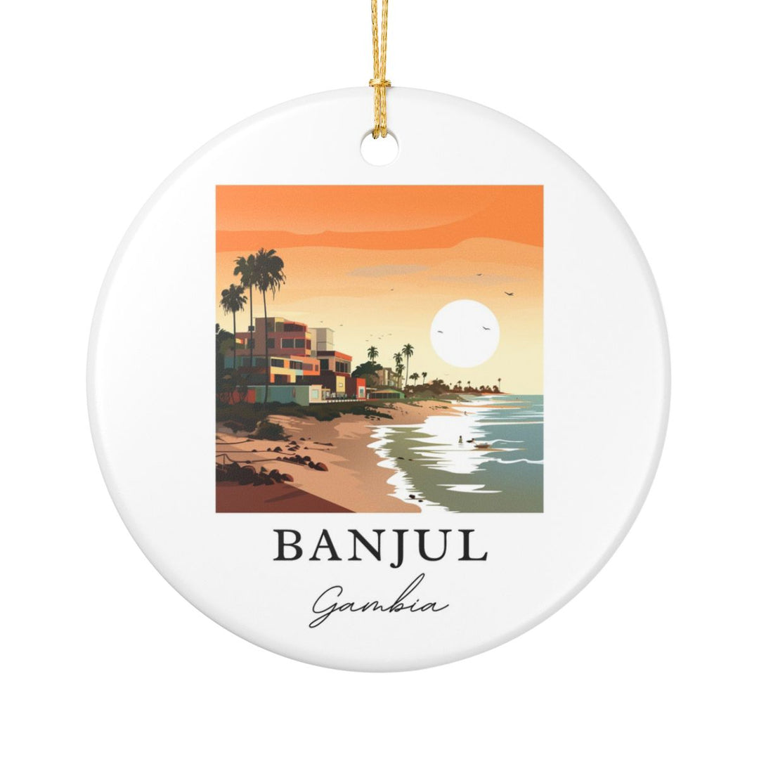 Banjul Ornament: Unique Banjul Souvenir, Banjul Xmas Decor, and Authentic Banjul Gift
