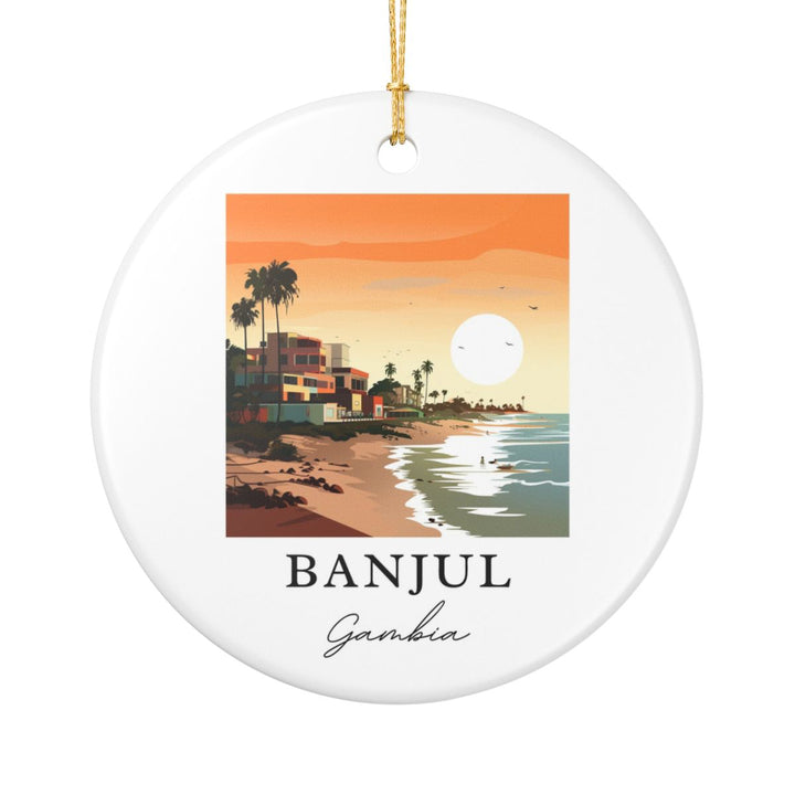 Banjul Ornament: Unique Banjul Souvenir, Banjul Xmas Decor, and Authentic Banjul Gift