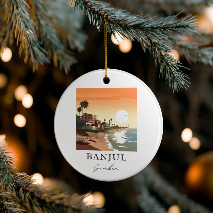 Banjul Ornament: Unique Banjul Souvenir, Banjul Xmas Decor, and Authentic Banjul Gift