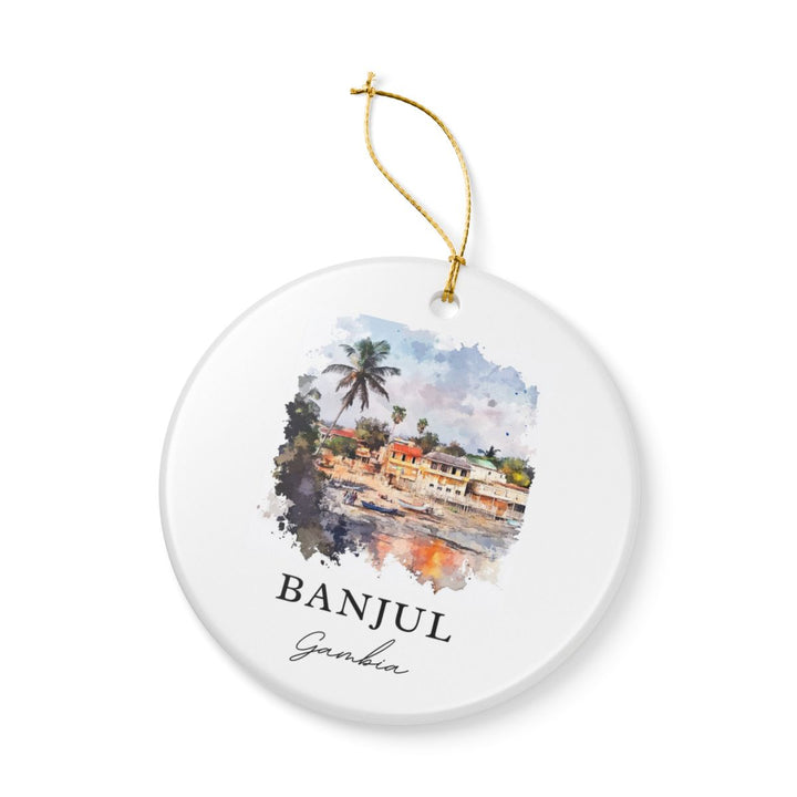 Banjul Ornament: Unique Banjul Souvenir, Banjul Xmas Decor, and Authentic Banjul Gift