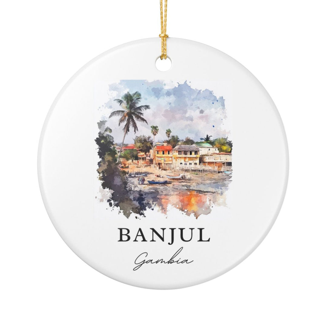 Banjul Ornament: Unique Banjul Souvenir, Banjul Xmas Decor, and Authentic Banjul Gift