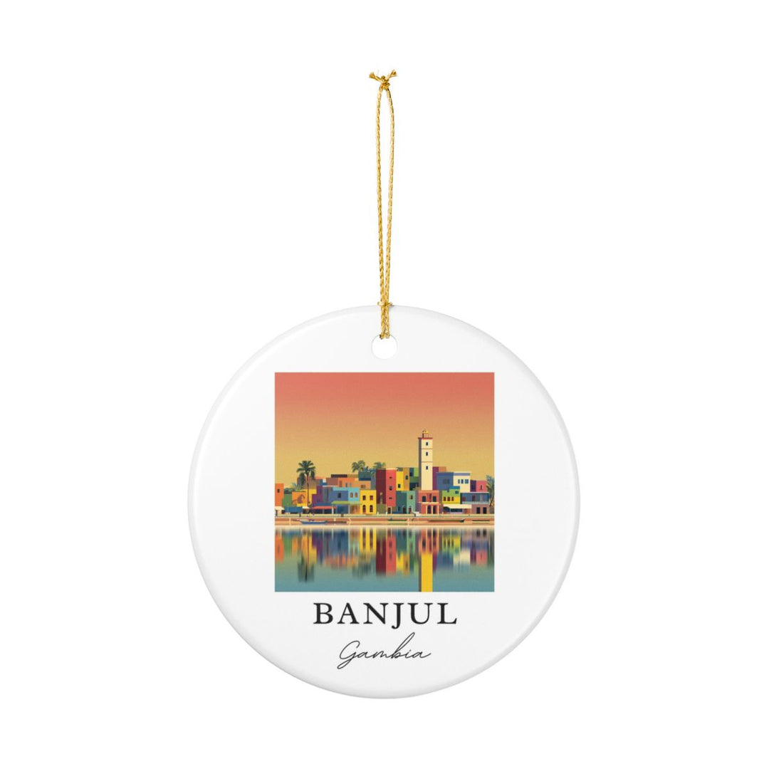 Banjul Ornament: Unique Banjul Souvenir, Banjul Xmas Decor, and Authentic Banjul Gift