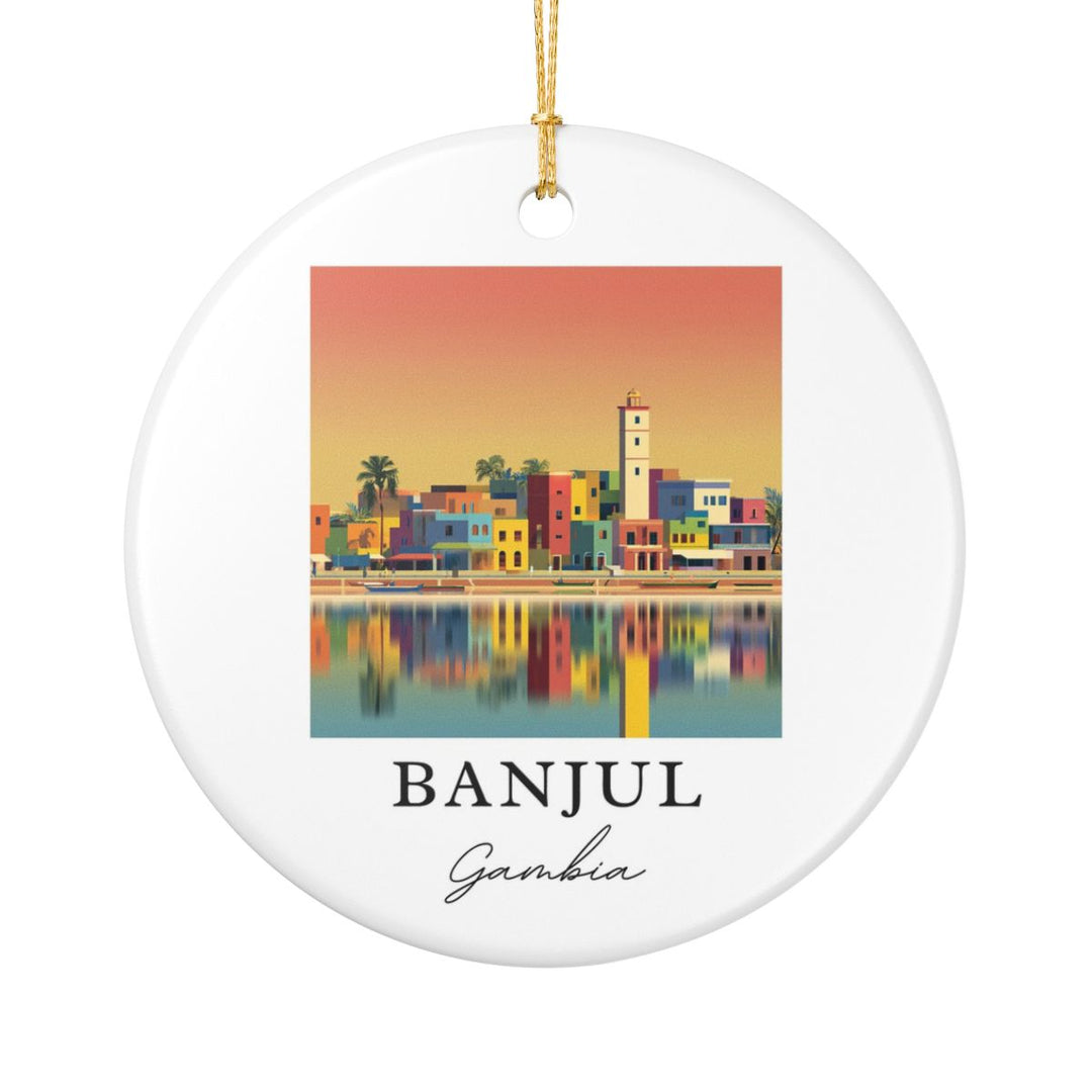 Banjul Ornament: Unique Banjul Souvenir, Banjul Xmas Decor, and Authentic Banjul Gift